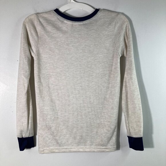 Boys Dearfoams Lil Bear PJ Top Oat Navy 12 Polyester Spandex - Picture 2 of 5